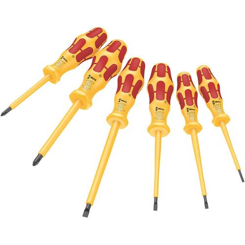 Set de 6 surubelnite Wera Kraftform, VDE, Drept/PH 1 Set de 6 surubelnite Wera Kraftform, VDE, Drept/PH
