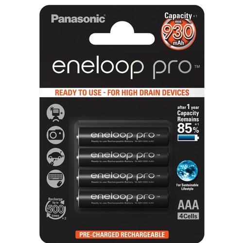 Acumulatori Panasonic Eneloop Pro AAA, 930mAh, 4 bucati 1 Acumulatori Panasonic Eneloop Pro AAA, 930mAh, 4 bucati