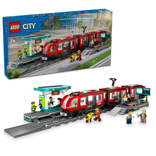 LEGO® City - Statie si tramvai in centrul orasului 60423, 811 piese 1 LEGO® City - Statie si tramvai in centrul orasului 60423, 811 piese