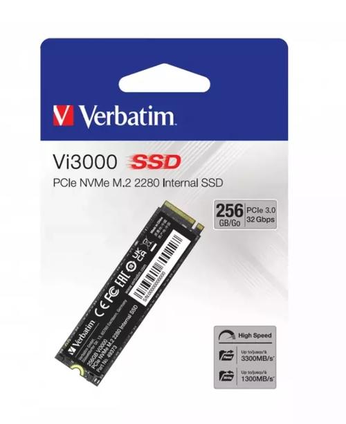 SSD Verbatim Vi3000, 256GB, PCIe Gen.3 NVMe, M.2 1 SSD Verbatim Vi3000, 256GB, PCIe Gen.3 NVMe, M.2