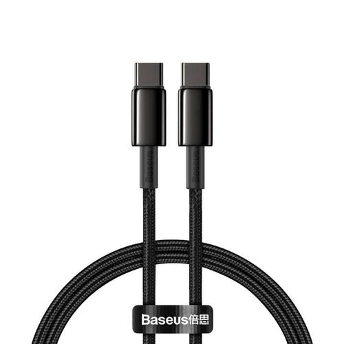 Cablu de date Baseus Tungsten Gold CATWJ-A01, 2 x USB Type-C, Power Delivery 100 W, 2m (Negru) 1 Cablu de date Baseus Tungsten Gold CATWJ-A01, 2 x USB Type-C, Power Delivery 100 W, 2m (Negru)