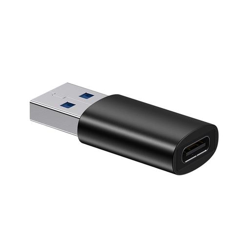 Adaptor Baseus ZJJQ000101, USB-A la USB-C, Aluminiu, Negru 1 Adaptor Baseus ZJJQ000101, USB-A la USB-C, Aluminiu, Negru