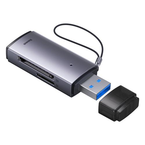 Cititor de carduri de memorie Lite Series, Baseus, MicroSD SD TF 2TB, USB3.0, 22x76x11mm, Gri 1 Cititor de carduri de memorie Lite Series, Baseus, MicroSD SD TF 2TB, USB3.0, 22x76x11mm, Gri