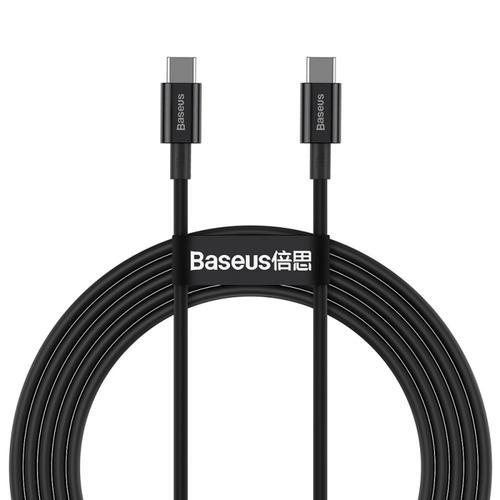 Cablu de Date si Incarcare Baseus Superior Series CATYS-C01, USB Type-C la USB Type-C, 2m, 100W, Negru 1 Cablu de Date si Incarcare Baseus Superior Series CATYS-C01, USB Type-C la USB Type-C, 2m, 100W, Negru