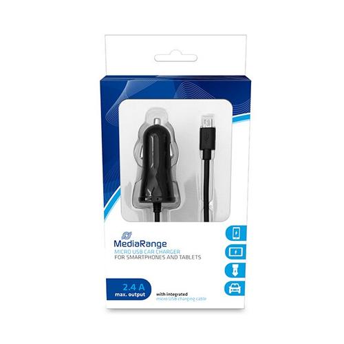Incarcator auto MediaRange, Micro USB, 1 m, Negru 1 Incarcator auto MediaRange, Micro USB, 1 m, Negru