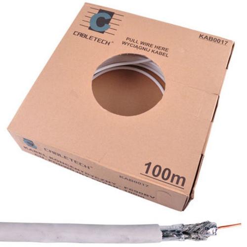 Cablu coaxial Cabletech tri-shield, miez cupru, 100 m 1 Cablu coaxial Cabletech tri-shield, miez cupru, 100 m