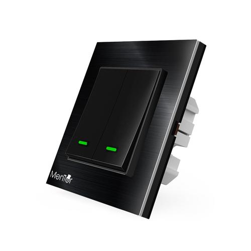 Intrerupator dublu Smart Mentor ES034 WiFi 10A 1200W, ignifug 1 Intrerupator dublu Smart Mentor ES034 WiFi 10A 1200W, ignifug