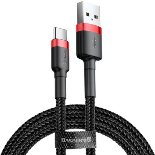 Cablu de date Baseus Cafule CATKLF-A91, USB la USB Type-C, C3.0, 3A, 0.5 m (Negru/Rosu) 1 Cablu de date Baseus Cafule CATKLF-A91, USB la USB Type-C, C3.0, 3A, 0.5 m (Negru/Rosu)