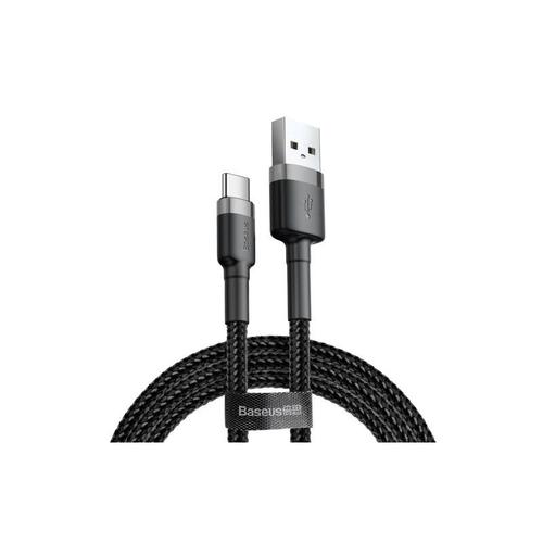 Cablu Date si Incarcare Baseus Cafule CATKLF-CG1, USB la USB Type-C, 2m, Gri - Negru 1 Cablu Date si Incarcare Baseus Cafule CATKLF-CG1, USB la USB Type-C, 2m, Gri - Negru