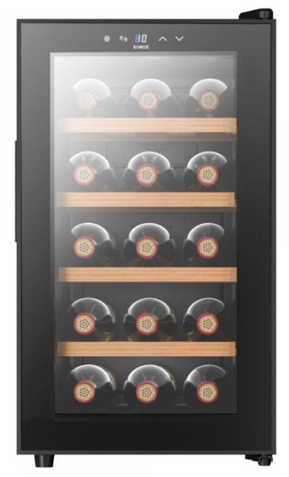 Vitrina de vinuri Samus SRV50LM15, 48 L, Capacitate 15 sticle, Clasa F (Negru) 1 Vitrina de vinuri Samus SRV50LM15, 48 L, Capacitate 15 sticle, Clasa F (Negru)