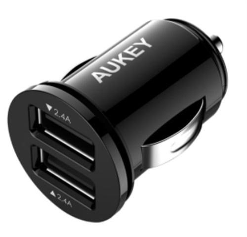 Incarcator Auto Aukey CC-S1, 2 x USB, 4.8A (Negru) 1 Incarcator Auto Aukey CC-S1, 2 x USB, 4.8A (Negru)