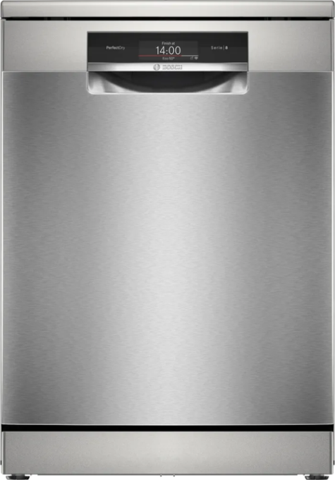 Masina de spalat vase independenta BOSCH SMS8TCI04E, 14 seturi, 8 programe, Clasa A, Display TFT Tactil, EmotionLight (Inox anti-amprenta)