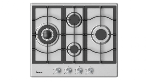 Plita incorporabila FRAM FBH-M4IWF-SS, Gaz, 4 arzatoare, Wok, Aprindere electrica (Inox)