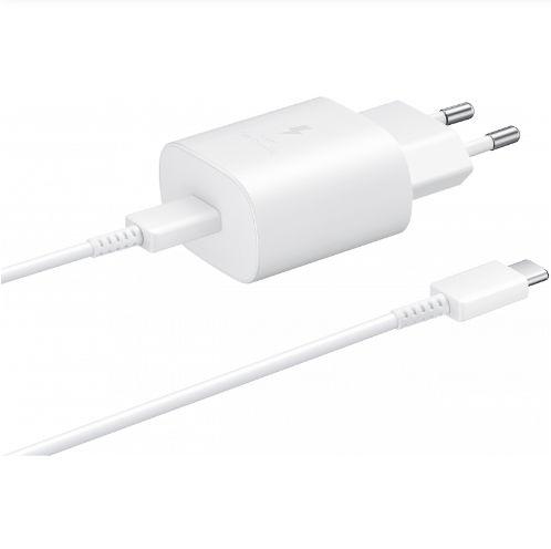 Incarcator Retea cu Cablu USB-C Samsung EP-TA800W + DA705BWE, 25W, 3A, 1 x USB-C, GP-PTU021SOAWQ, Bulk (Alb) 1 Incarcator Retea cu Cablu USB-C Samsung EP-TA800W + DA705BWE, 25W, 3A, 1 x USB-C, GP-PTU021SOAWQ, Bulk (Alb)