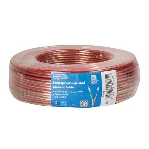 Rola cablu audio LOGILINK, conductor din CCA, 2*0.75mm2, 25m, Transparent 1 Rola cablu audio LOGILINK, conductor din CCA, 2*0.75mm2, 25m, Transparent