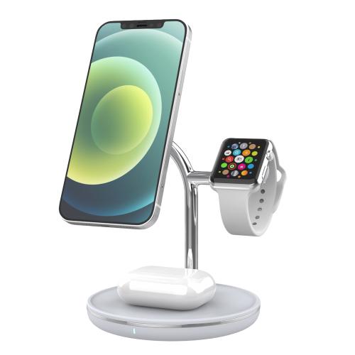 Incarcator wireless birou Tellur, 3-in-1, certificat MagSafe 15W, Watch 2.5W, TWS 5W (Alb) 1 Incarcator wireless birou Tellur, 3-in-1, certificat MagSafe 15W, Watch 2.5W, TWS 5W (Alb)
