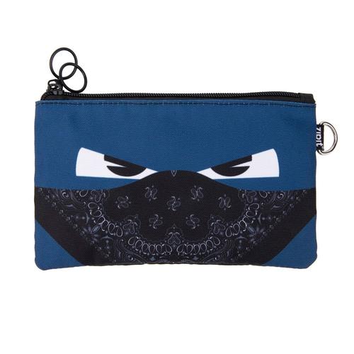 Penar dublu cu fermoar si masca material textil, ZIPIT Face-It Bandit - Albastru 1 Penar dublu cu fermoar si masca material textil, ZIPIT Face-It Bandit - Albastru