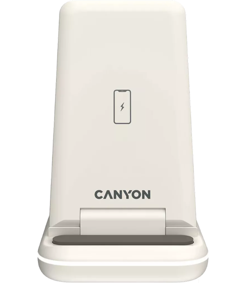 Incarcator Wireless Canyon WS-304 3in1, 15W (Alb) 1 Incarcator Wireless Canyon WS-304 3in1, 15W (Alb)
