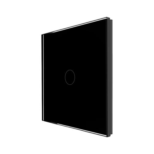 Panou Intrerupator Simplu cu Touch Din Sticla LUXION, Negru 1 Panou Intrerupator Simplu cu Touch Din Sticla LUXION, Negru