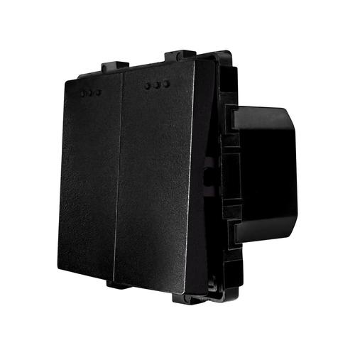 Modul Intrerupator Dublu Mecanic LUXION, Negru 1 Modul Intrerupator Dublu Mecanic LUXION, Negru