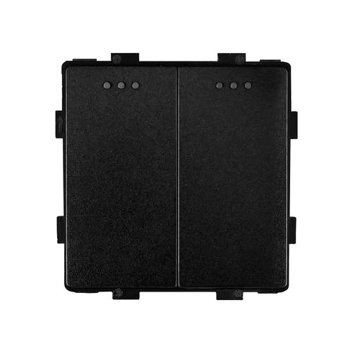 Modul Intrerupator Dublu Cap Scara Mecanic LUXION, Negru 1 Modul Intrerupator Dublu Cap Scara Mecanic LUXION, Negru
