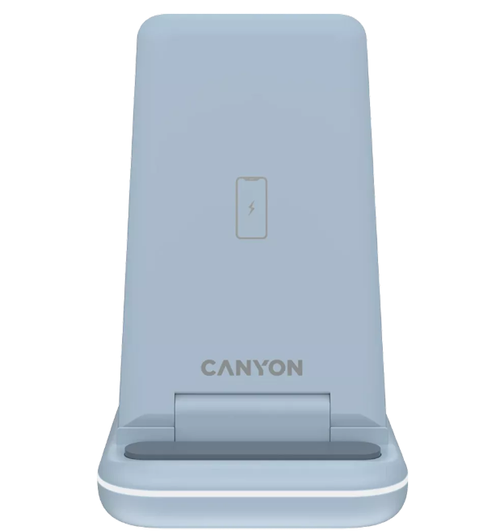 Incarcator Wireless Canyon WS-304 3in1, 15W (Albastru) 1 Incarcator Wireless Canyon WS-304 3in1, 15W (Albastru)