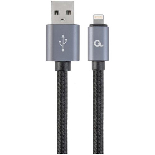 Cablu alimentare si date Gembird, USB 2.0 (T) la Lightning (T), 1.8m, conectori auriti, Negru, CCB-mUSB2B-AMLM-6 1 Cablu alimentare si date Gembird, USB 2.0 (T) la Lightning (T), 1.8m, conectori auriti, Negru, CCB-mUSB2B-AMLM-6