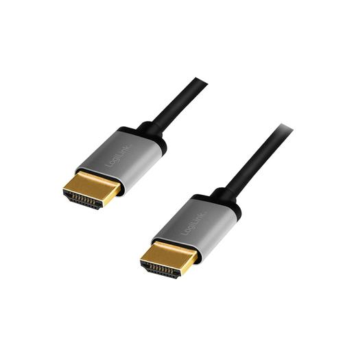 Cablu Logilink, HDMI (T) la HDMI(T), rezolutie maxima 4K UHD (3840 x 2160) la 60 Hz, conectori auriti, 5m 1 Cablu Logilink, HDMI (T) la HDMI(T), rezolutie maxima 4K UHD (3840 x 2160) la 60 Hz, conectori auriti, 5m