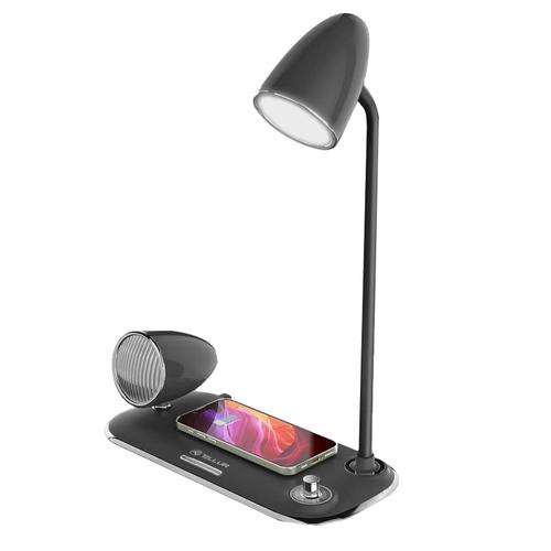 Incarcator wireless si lampa birou Tellur Nostalgia, 15W, Boxa Bluetooth 5W, Negru 1 Incarcator wireless si lampa birou Tellur Nostalgia, 15W, Boxa Bluetooth 5W, Negru