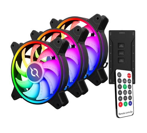 Kit 3 ventilatoare AQIRYS Libra KR12DL22RGB, Iluminare RGB, 120 mm (Negru) 1 Kit 3 ventilatoare AQIRYS Libra KR12DL22RGB, Iluminare RGB, 120 mm (Negru)