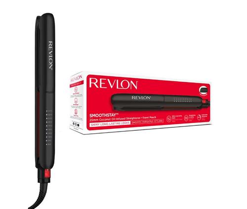 Placa de indreptat parul REVLON SmoothStay RVST2211PE, Infuzie cu ulei de cocos, 25 mm, 10 trepte de temperatura, Afisaj LCD, Geanta de depozitare (Negru) 1 Placa de indreptat parul REVLON SmoothStay RVST2211PE, Infuzie cu ulei de cocos, 25 mm, 10 trepte de temperatura, Afisaj LCD, Geanta de depozitare (Negru)