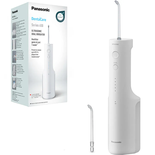 Irigator bucal Panasonic Ultrasonic EW-DJ66-W303, 5 viteze, 2 capete, 200 ml (Alb) 1 Irigator bucal Panasonic Ultrasonic EW-DJ66-W303, 5 viteze, 2 capete, 200 ml (Alb)