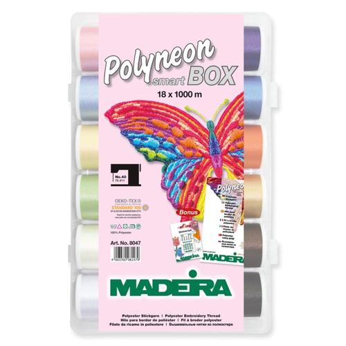 Smartbox Ata de brodat Polyneon Madeira 8047, 18 papiote, finete 40, 100% poliester 1 Smartbox Ata de brodat Polyneon Madeira 8047, 18 papiote, finete 40, 100% poliester
