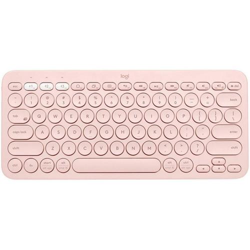 Tastatura Bluetooth Logitech Pebble Keys 2 K380s, Multi-Device (Roz) 1 Tastatura Bluetooth Logitech Pebble Keys 2 K380s, Multi-Device (Roz)