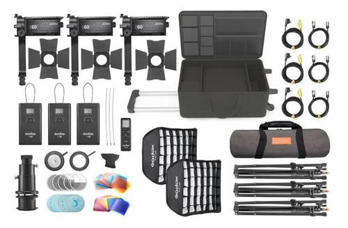 Godox S60 Kit 3 LampI LED cu Lentila de Focalizare 1 Godox S60 Kit 3 LampI LED cu Lentila de Focalizare