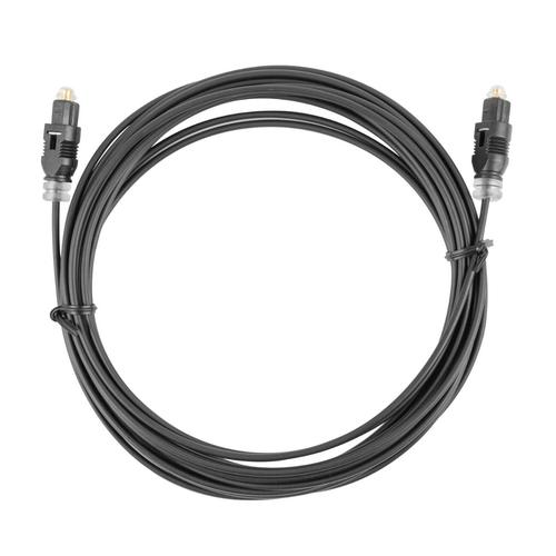Cablu audio optic digital, lungime 3 m, Lanberg 42241, 2 conectori tip TosLink tata, negru 1 Cablu audio optic digital, lungime 3 m, Lanberg 42241, 2 conectori tip TosLink tata, negru