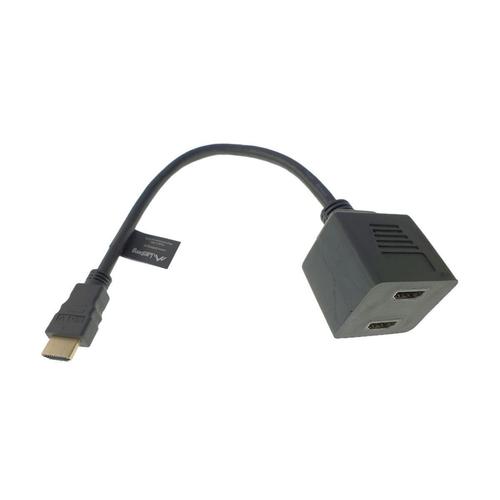 Adaptor TV Lanberg splitter HDMI AM tata - 2 porturi HDMI AF mama, cablu 20cm, Negru 1 Adaptor TV Lanberg splitter HDMI AM tata - 2 porturi HDMI AF mama, cablu 20cm, Negru