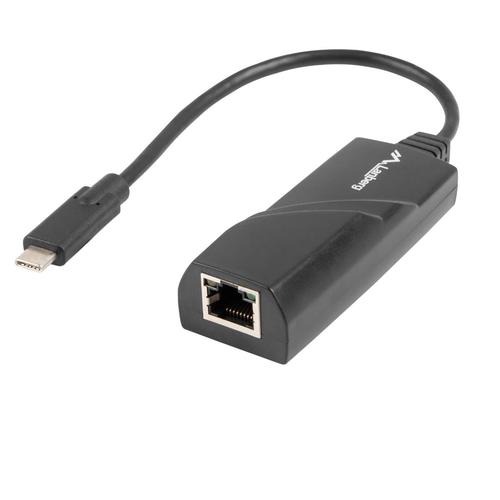 Adaptor LAN Gigabit Lanberg 41871, USB 3.1 tip C la RJ45 ethernet 1000 Mbps (Negru) 1 Adaptor LAN Gigabit Lanberg 41871, USB 3.1 tip C la RJ45 ethernet 1000 Mbps (Negru)