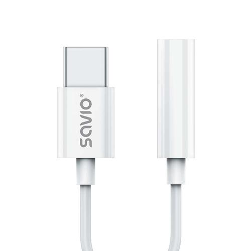 Adaptor audio USB Tip C la Mini Jack 3.5mm Savio AK-51, pentru Xiaomi, Huawei, Oppo, Alb 1 Adaptor audio USB Tip C la Mini Jack 3.5mm Savio AK-51, pentru Xiaomi, Huawei, Oppo, Alb