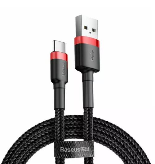 Cablu de date Baseus Cafule, USB la USB-C, Quick Charge , 2A, 3m (Negru) 1 Cablu de date Baseus Cafule, USB la USB-C, Quick Charge , 2A, 3m (Negru)