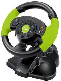 Volan cu pedale ESPERANZA High Octane EG104 (PC, PS3) (Negru/Verde)