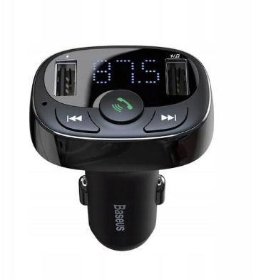 Modulator FM Baseus CCTM-01, 2 x USB, 3.4A, slot card SD, bluetooth (Negru) 1 Modulator FM Baseus CCTM-01, 2 x USB, 3.4A, slot card SD, bluetooth (Negru)