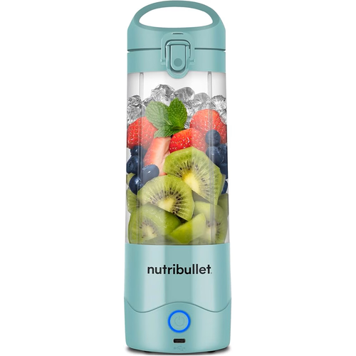 Blender portabil NUTRIBULLET NBP003LBL, 0.475l, 1 treapta viteza, USB-C (Albastru deschis)
