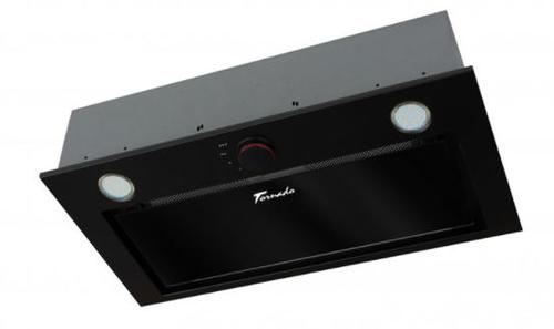 Hota incorporabila Tornado Modul Glass 750 (60), 1 Motor, 3 Viteze, 750 m3/h, Filtru anti-grasimi, Clasa E, 60 cm (Negru)