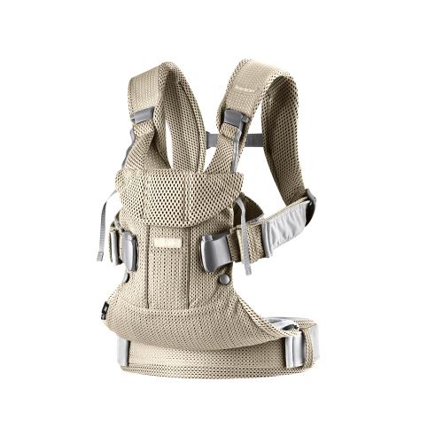 Ham anatomic BabyBjorn, cu pozitii multiple de purtare One AIR, Greige, 3D Mesh 1 Ham anatomic BabyBjorn, cu pozitii multiple de purtare One AIR, Greige, 3D Mesh