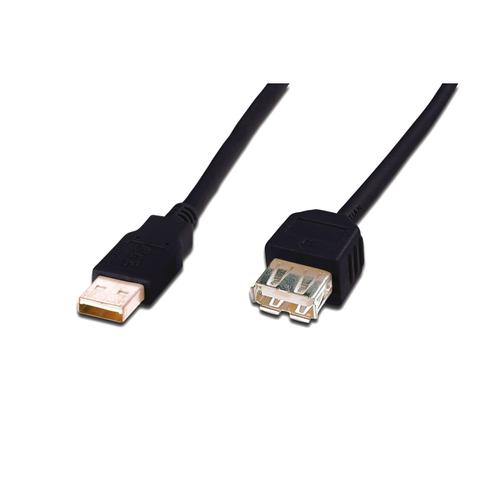 Cablu prelungitor, Assmann, USB 2.0, tip A, 3m, Negru 1 Cablu prelungitor, Assmann, USB 2.0, tip A, 3m, Negru