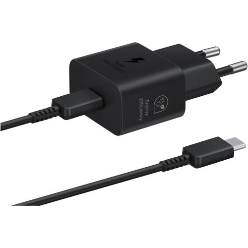 Incarcator Retea Samsung EP-T2510XBEGEU, 25W, 3A, 1 X USB-C, Cablu USB-C (Negru) 1 Incarcator Retea Samsung EP-T2510XBEGEU, 25W, 3A, 1 X USB-C, Cablu USB-C (Negru)