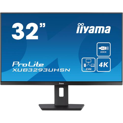 Monitor IPS LED IIYAMA ProLite 31.5inch XUB3293UHSN-B5LED, UHD (3840 x 2160), HDMI, DisplayPort, Pivot, 4 ms (Negru) 1 Monitor IPS LED IIYAMA ProLite 31.5inch XUB3293UHSN-B5LED, UHD (3840 x 2160), HDMI, DisplayPort, Pivot, 4 ms (Negru)
