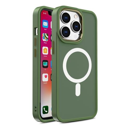 Carcasa Armored Magnetic MagSafe compatibila cu iPhone 15 Pro Max, Verde 1 Carcasa Armored Magnetic MagSafe compatibila cu iPhone 15 Pro Max, Verde