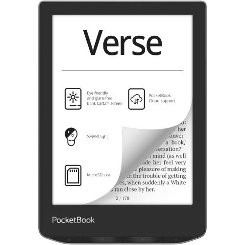 eBook Reader PocketBook Verse PB629, Ecran tactil 6.0inch E Ink Carta™ 1200, 212dpi, 8GB, SMARTlight, G-sensor, WiFi (Gri) 1 eBook Reader PocketBook Verse PB629, Ecran tactil 6.0inch E Ink Carta™ 1200, 212dpi, 8GB, SMARTlight, G-sensor, WiFi (Gri)